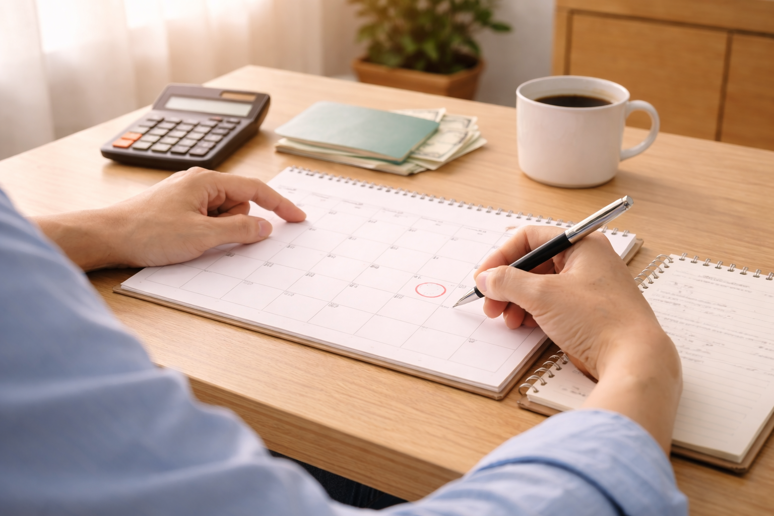 일찍 상환 계획을 세우는 금융 실사 이미지